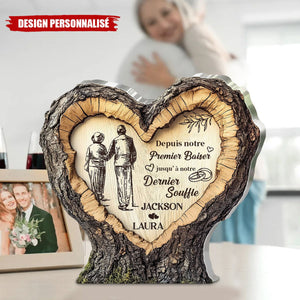 Plaque Acrylique Carrée Personnalisée - Cadeau Personnalisé pour Couple