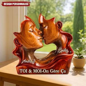 Plaque de Décoration Couple Personnalisée — "Toi & Moi, On Gère Ça"