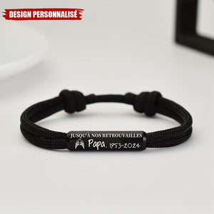 Bracelet Commémoratif Personnalisé - Je te porterai avec moi jusqu'à ce que je te revoie
