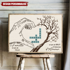 Affiche “La Famille” avec Prénoms Personnalisés – Idée Cadeau Unique