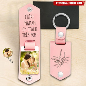 Porte-clés personnalisé pour Maman– Nom personnalisé avec photo