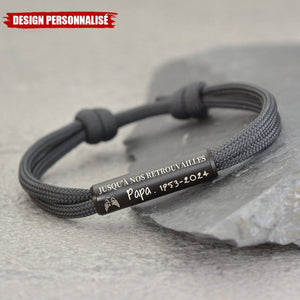 Bracelet Commémoratif Personnalisé - Je te porterai avec moi jusqu'à ce que je te revoie