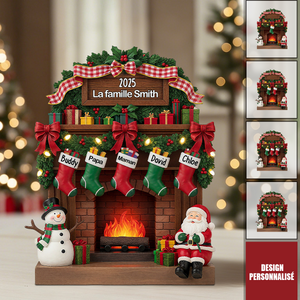 Plaque Acrylique Personnalisée – Décoration de Cheminée Familiale avec Prénoms