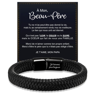 Bracelet en Cuir Personnalisé pour Homme – Cadeaux pour la fête des pères, un anniversaire ou une remise de diplôme