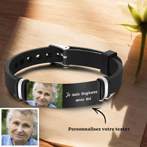 Bracelets Personnalisé Gravé Avec Photo Commémorant Les Cadeaux Pour Hommes