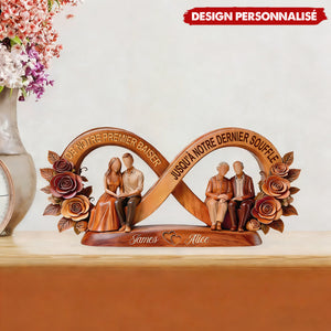 Plaque de couple personnalisée — Souvenir de Couple de Jeunesse à Vieillesse