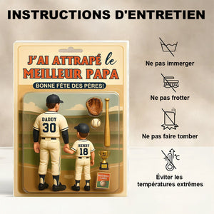 Cadeau Personnalisé Fête des Pères – "J’ai attrapé le meilleur papa"
