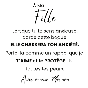 À Ma Fille - Bague Anti-Stress avec Message Touchant