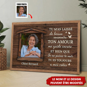 Toile Personnalisée Commémorative - Toujours À Mes Côtés - Avec Photo