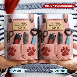 Mug Personnalisé Toiletteur pour Chiens - Cadeau pour les amoureux des chiens