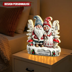 Boîte Lumineuse "Vieillir Ensemble" - Cadeau d’Amour Personnalisé