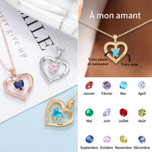 Collier Coeur Collier Personnalisé avec Prénom