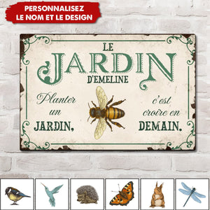 Joie dans le jardin – Outdoor-Pancarte de porte