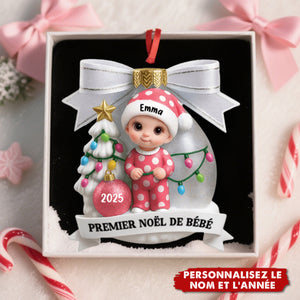 Décoration de Sapin Personnalisée – Premier Noël de Bébé