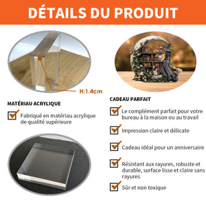 Plaque Acrylique Sorcière avec Prénom – Cadeau Idéal pour Anniversaire ou Halloween