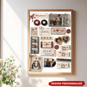 Affiche Personnalisé Souvenirs d’Amour – Cadre Photo Collage