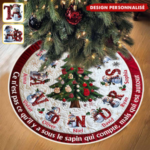 Ce n’est pas ce qu’il y a sous le sapin qui compte – Jupe de Sapin Familiale Personnalisée