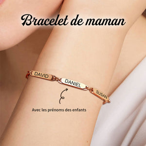 Bracelet Personnalisé avec Prénoms – Cadeau pour Maman ou Mamie