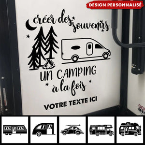 Autocollant Camping Personnalisé – Créez des Souvenirs, Un Camping à la Fois