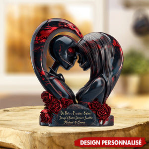 Plaque Acrylique Personnalisée - Amour Éternel du Premier Baiser au Dernier Souffle