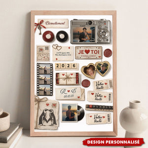 Affiche Personnalisé Souvenirs d’Amour – Cadre Photo Collage