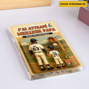Cadeau Personnalisé Fête des Pères – "J’ai attrapé le meilleur papa"
