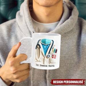 Mug Personnalisé pour Médecin - Cadeau Unique pour Docteur, Infirmier ou Étudiant en Médecine