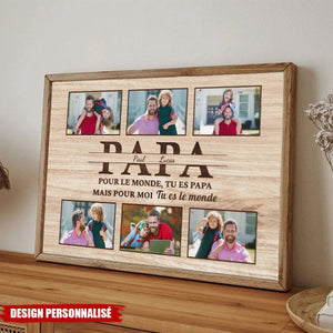 Affiche Photo Personnalisée pour Maman ou Papa – “Tu es le monde”