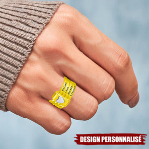 Bague Personnalisée avec Prénoms – Design Empilable avec Cœur Gravé