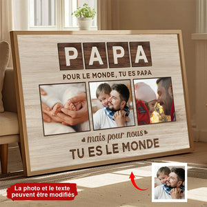 Toile Maman Maman Tu es Le Monde Personnalisée