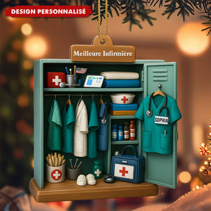Décoration de Noël Personnalisée - Cadeau pour la Meilleure Infirmière