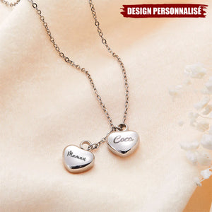 Collier Cœur Personnalisé Porte-Cendres – Bijou Commémoratif Gravé avec Nom