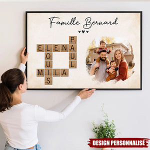 Affiche Personnalisé avec Prénoms & Photo – Souvenir Unique et Chaleureux