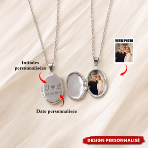 Collier pendentif photo personnalisé - Portez Votre Amour En Tout Lieu