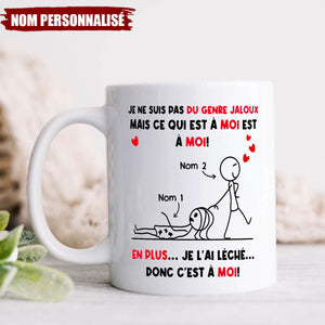 Mug Personnalisé - Cadeau Amusant pour Couple, Amoureux et Mariés