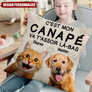 Coussin Personnalisé Chien & Chat - Cadeau pour Propriétaires et Amoureux des Animaux