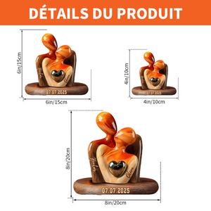 Plaque Acrylique Couple Personnalisée avec Prénoms et Date – Cadeau d’Amour Inoubliable