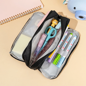 Trousse Scolaire Personnalisée avec Prénom et Animal – Grande Capacité