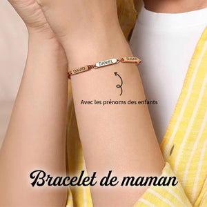Bracelet Personnalisé avec Prénoms – Cadeau pour Maman ou Mamie