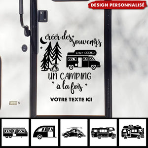 Autocollant Camping Personnalisé – Créez des Souvenirs, Un Camping à la Fois