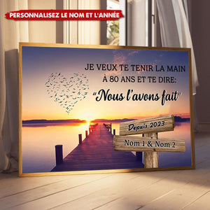 Poster Personnalisé "Nous l’avons fait" – Cadeau Couple avec Prénoms et Année