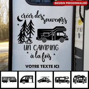 Autocollant Camping Personnalisé – Créez des Souvenirs, Un Camping à la Fois
