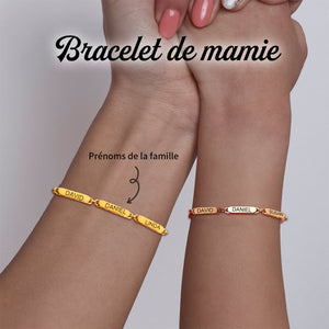 Bracelet Personnalisé avec Prénoms – Cadeau pour Maman ou Mamie