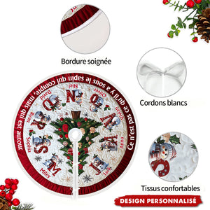 Ce n’est pas ce qu’il y a sous le sapin qui compte – Jupe de Sapin Familiale Personnalisée