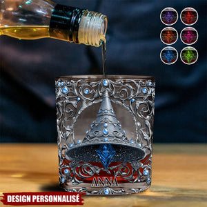 Verre à Whisky Personnalisé – Chapeau de Sorcière Magique