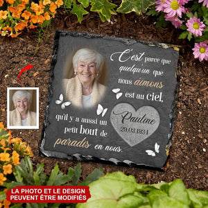 Pierre Tombale Mémorial Personnalisée - Un Petit Bout de Paradis