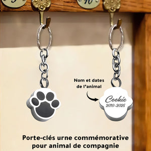 Porte-clés Urne Mémoriale Personnalisée – Patte d’Animal