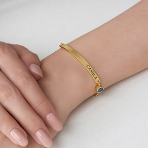 Bracelet Personnalisé avec Pierre de Naissance – Élégance et Signification