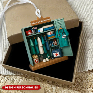 Décoration de Noël Personnalisée - Cadeau pour la Meilleure Infirmière