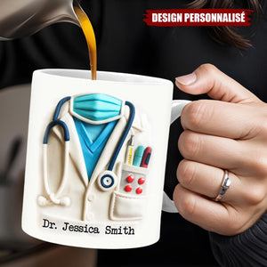 Mug Personnalisé pour Médecin - Cadeau Unique pour Docteur, Infirmier ou Étudiant en Médecine